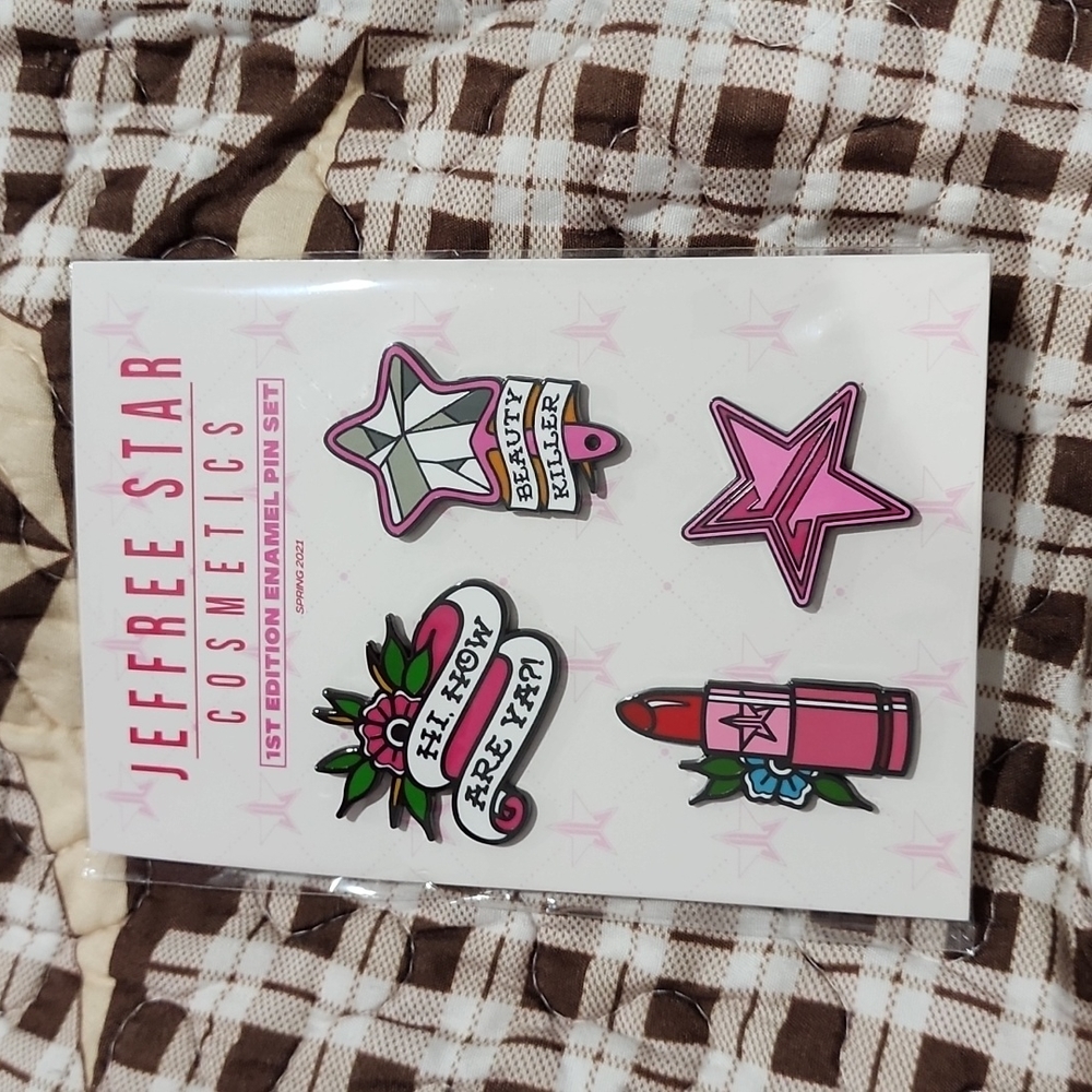 JEFFREE STAR COSMETICS EXCLUSIVE 4 ENAMEL PIN SET